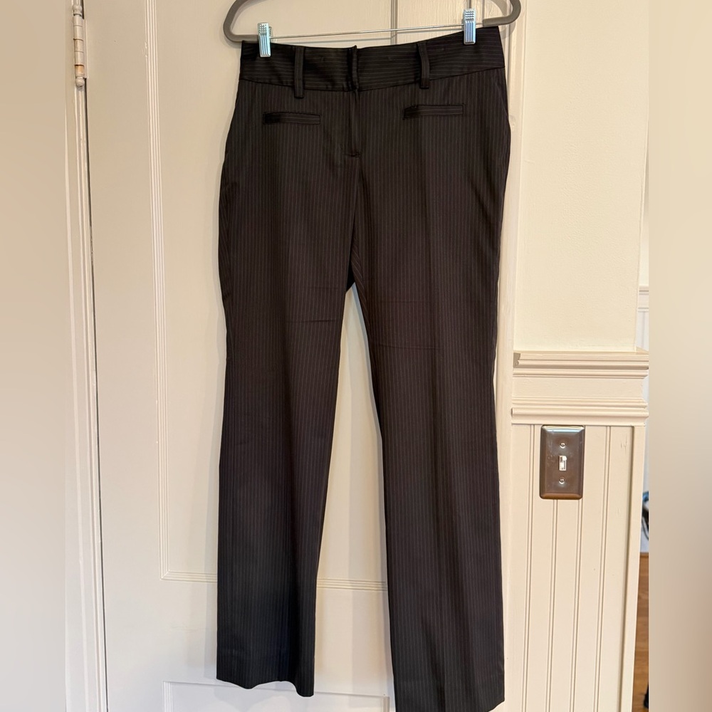CAbi Charcoal Pinstripe Trousers